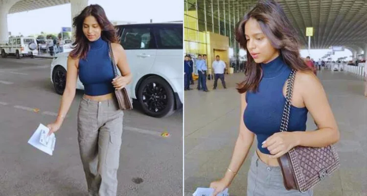 Suhana Khan spotted in Air pot cool look